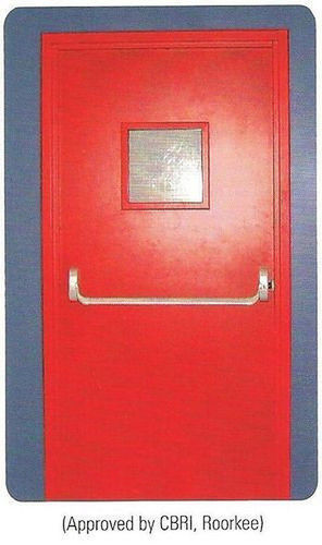 Rectangular Shape Metal Fire Resistant Doors Application: Commercial