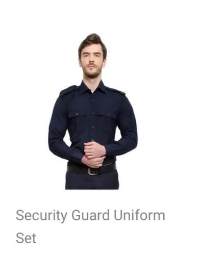 Cotton Security Guard Uniform With Full Sleeve Shirt And Pant