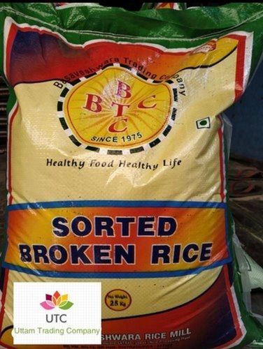 Indian Machine Sorted Broken White Rice Broken (%): 100%