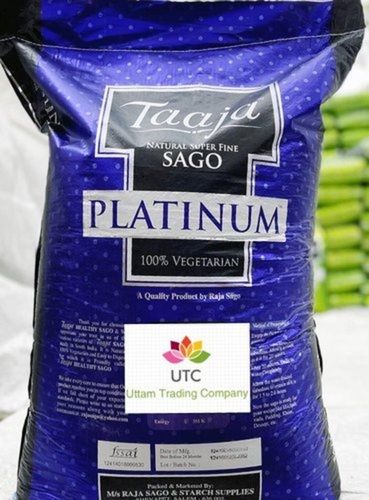 Indian Organic Super Fine White Sago Sabudana Packaging: Bag