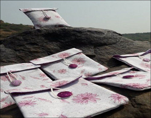 Personal Use Floral Print Cotton Sanitary Bag