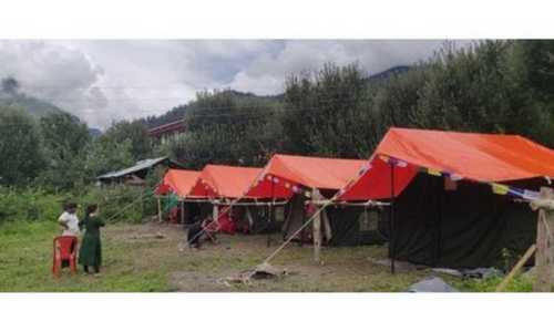 Orange Waterproof Camping Double Fly Tent