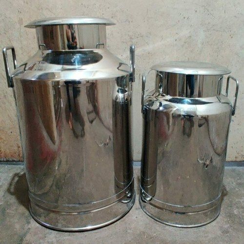 Silver Anti Rust Stainless Steel Milk Cans