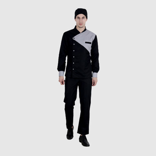 Black Color Polyester Chef Coats