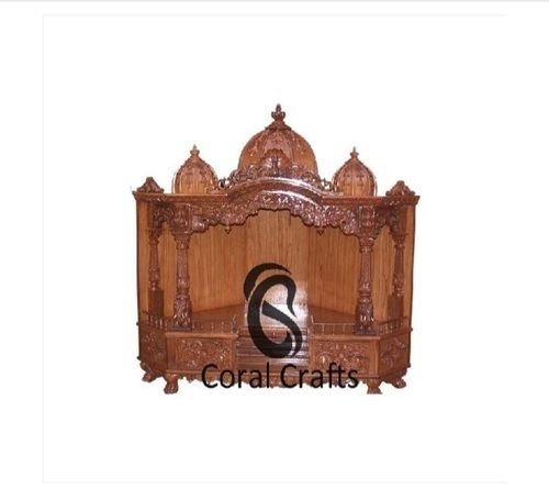 Corner Wooden Temple Teak Wood With Ply