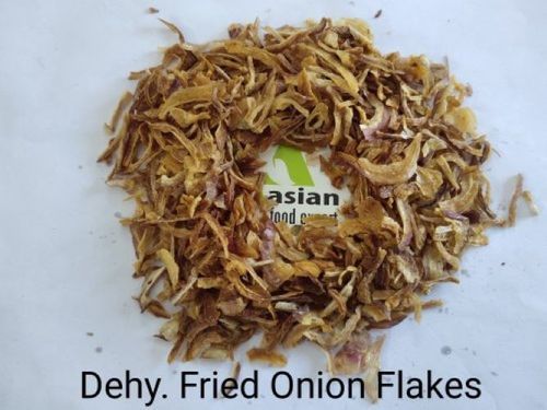 Dehydrated Brown Color Fried Onion Flakes Shelf Life: 6 Months