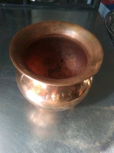 Metal Plain Design Round Copper Pooja Lota