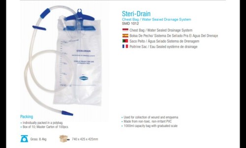Steri Drain Chest Bag And Water Sealed Drainage System At Best Price In Steri Drain Chest Bag And Water Sealed Drainage System At Best Price In