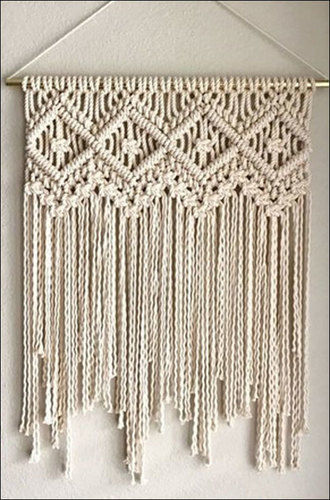 White Handmade Macrame Wall Hanging