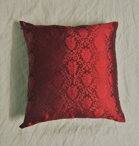 Mustard Attractive Design Silk Cushion Cover