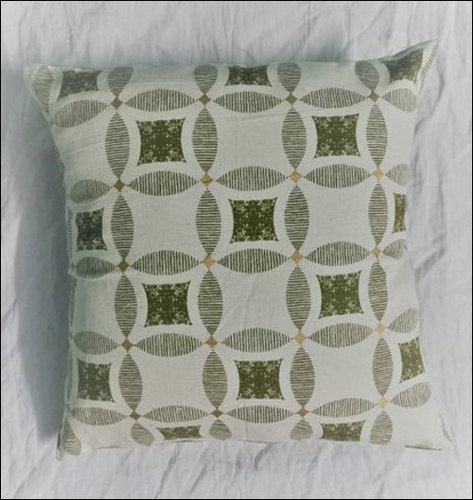 Mustard Attractive Printed Cotton Cushion Cover