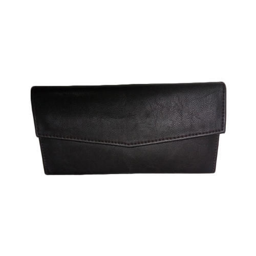 Black Leather Ladies Wallets