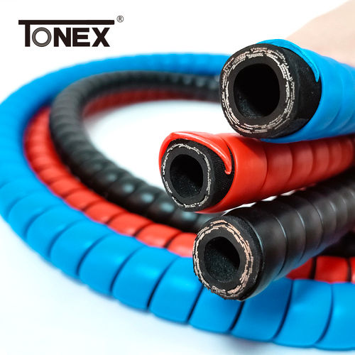 Wear-Resistant Hydraulic Tubing Protective Sleeve PP Hose Sheath Spiral Wound Tube