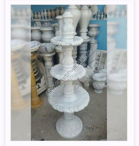 White Color Marble Fountain for Amusement Park