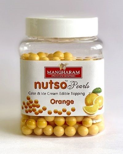 Yellow Nutso Pearls Cake And Ice Cream Edible Toppings Orange Flavoured Cake 100g