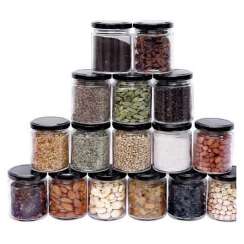 Plain Aluminium Cap Glass Bottle Salsa Jar