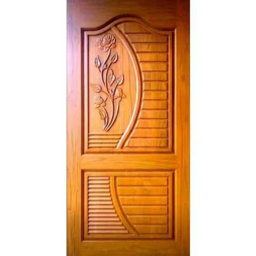 Black Designer Brown Color Wooden Door 