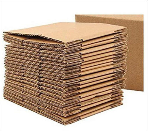 Brown Single Wall 3 Ply Square Corrugated Kraft Paper Box