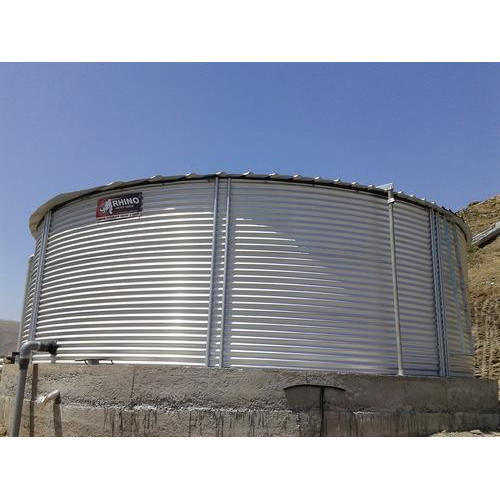 Rhino Vegetable Oil Storage Tank - Multiple Layer, Cylindrical Shape, Silver Color | Customizable Size, NEW Condition, Industrial Application