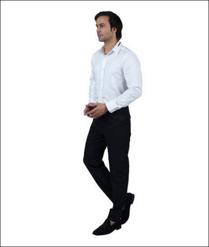 Mens Formal Wear Full Sleeve White Cotton Shirts Collar Style: Straight