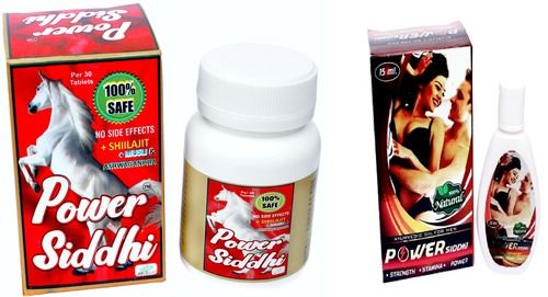 Power Siddhi Combo Pack Shilajit Ashwagandha Safed Musli And Power Oila A (30 Tablets, 15 Ml)