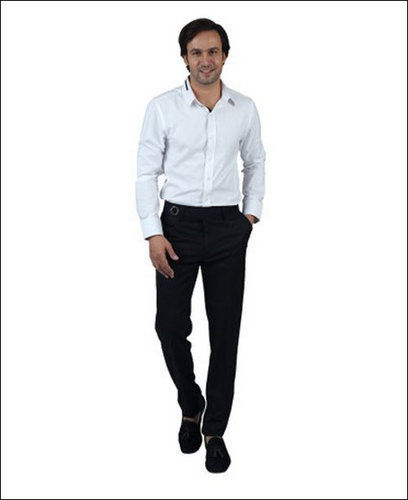 Mens Full Sleeve White Cotton Shirts Collar Style: Straight at
