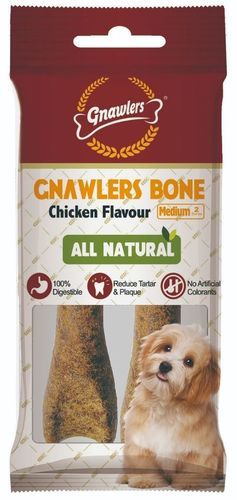 100% Digestible Gnawlers Chicken Bone 5 Inch (90g)