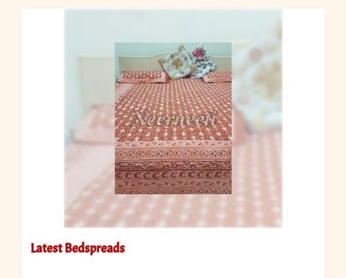 Designer Printed Pure Cotton Bedspreads for Home 