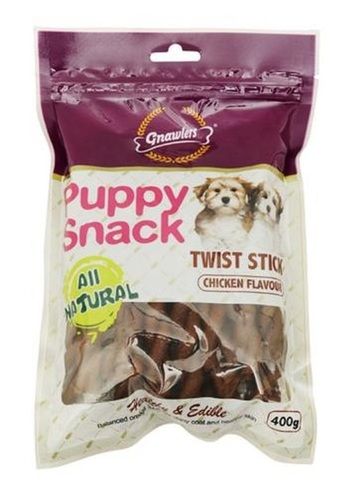 Gnawlers Chicken Flavour Twist Stick Puppy Snack (Mini Bone) Application: Dog