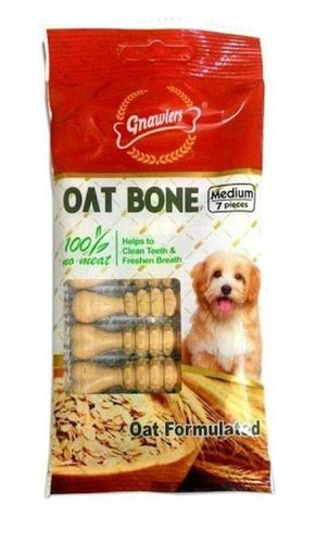Gnawlers Oat Bone (7 In 1) Medium Size, Healthy Snack For Your Dog