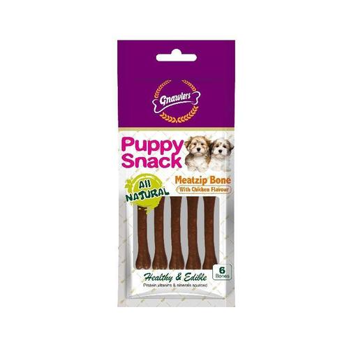Gnawlers Puppy Snack Bone Pouch With Chicken Flavour