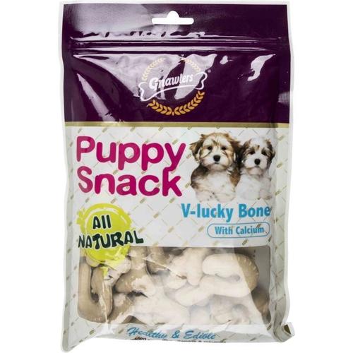Gnawlers Puppy Snack V Lucky Cal Bone With Calcium