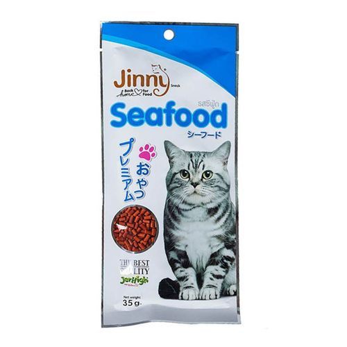 Pet Food Jinny Seafood Flavoured Cat Treats 35G, Tasty And Highly Digestible Snack