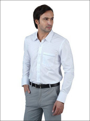 Mens Rich Cotton Formal Wear Long Sleeve Shirt Collar Style: Straight