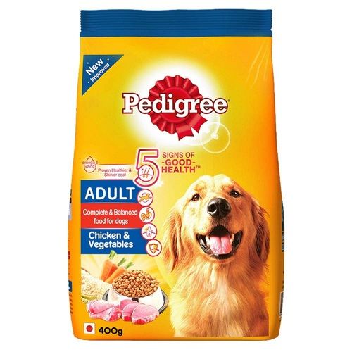 Pedigree Adult Chicken And Veg 400gm, Complete And Balanced Dog Food