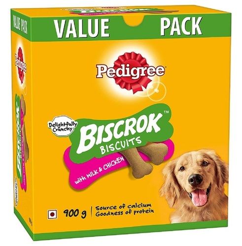 Pedigree Biscrok Biscuits With Milk And Chicken 900gm