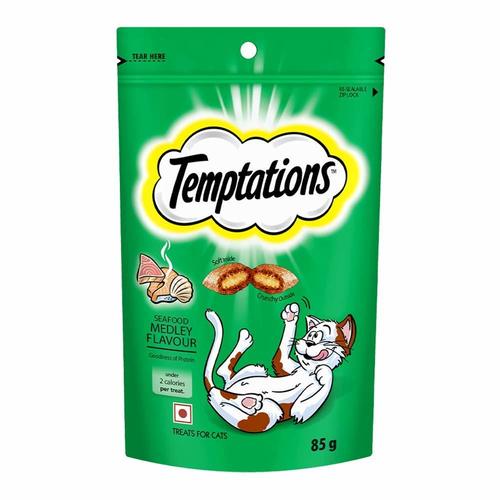 Pet Food Temptations Seafood Medley Cat Treat 85Gm