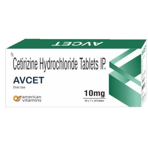  Avcet Cetirizine हाइड्रोक्लोराइड टैबलेट 10Mg कूल एंड ड्राई प्लेस