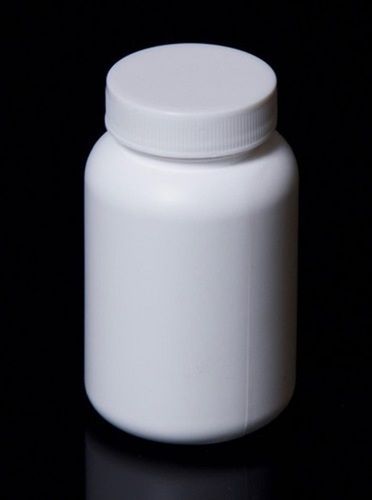 Plain White Plastic 40 MM Neck Pharma Capsule Packing Bottle