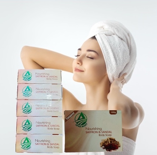 पुरुषों और महिलाओं के लिए अच्छी गुणवत्ता वाला अपना मार्ट केसर और सैंडल साबुन 5 का पैक