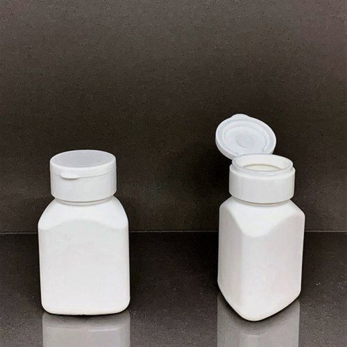 Triangular Shape 70 CC White Empty Plastic Pharma Bottle