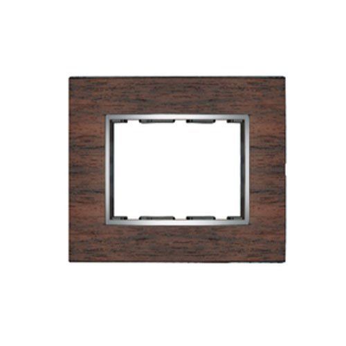 3 Module Teak Wood Modular Switch Plate