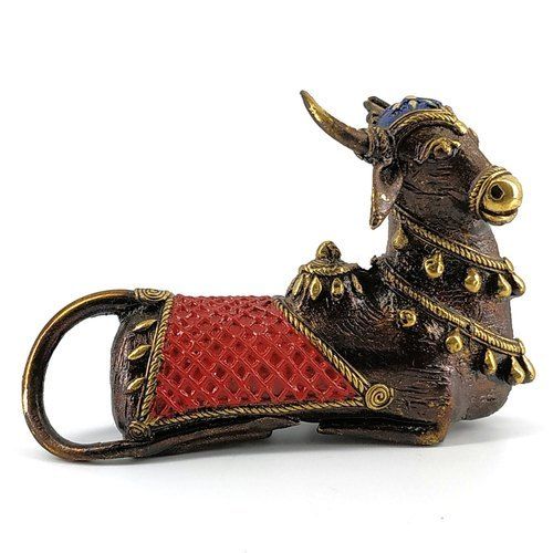 Natural Bastar Art Brass Nandi