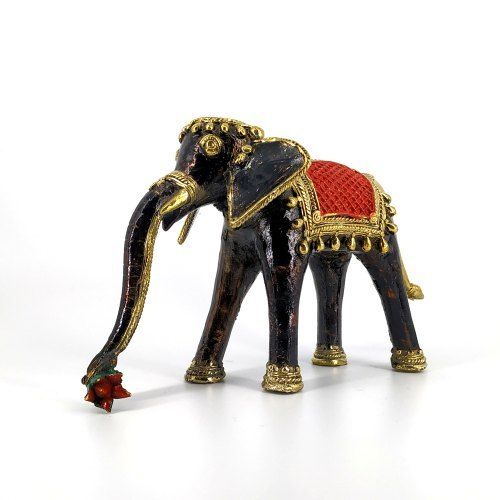 Brown Brass Elephant Statue 1Kg