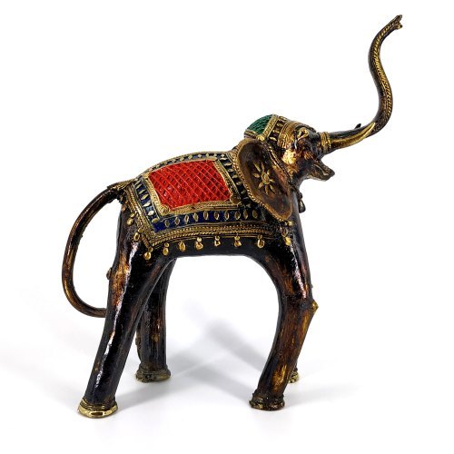 Brown Brass Elephant Statue 2.6Kg