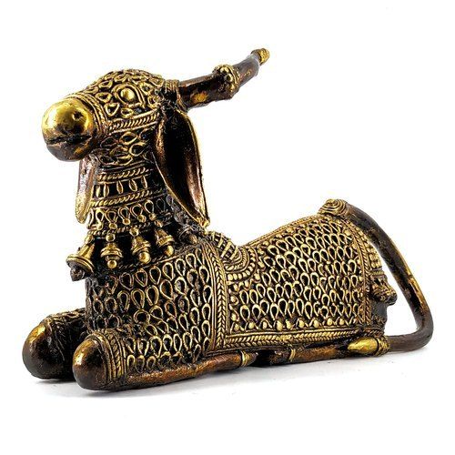 Brown Brass Nandi Statues 3.7Kg