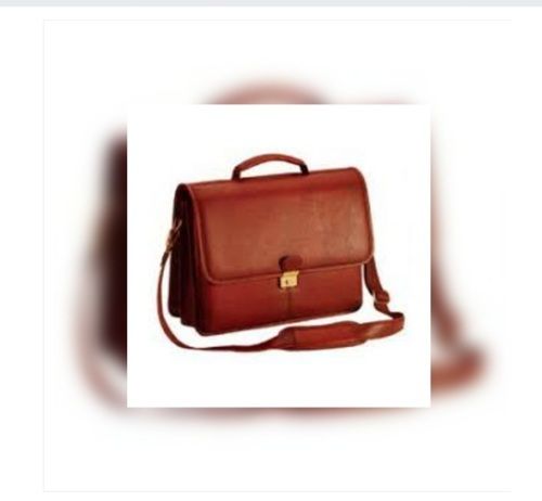 Plain Brown Color Leather Bags For Office