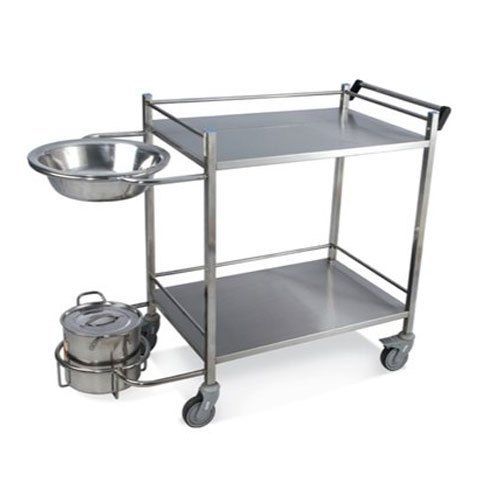Stainless Steel Dressing Trolley With Bowl And Bucket