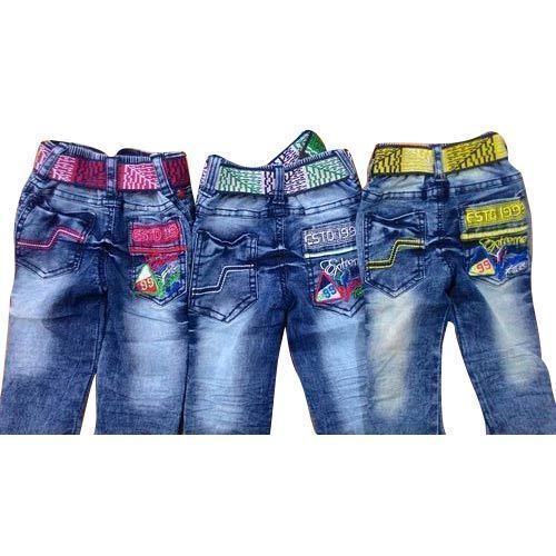 Attractive Look Blue Color Kids Jeans 