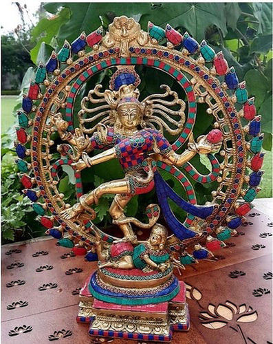 Brown Brass Nataraja Statue 20 Inch